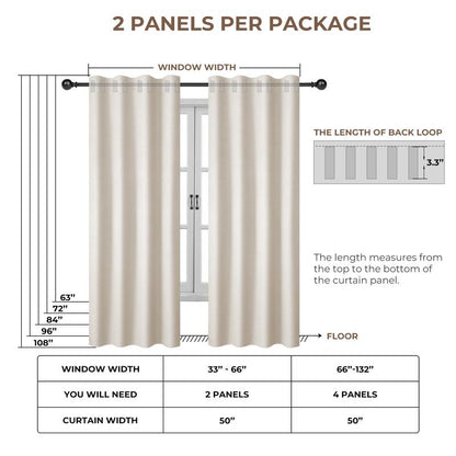 2pcs Blackout Curtains